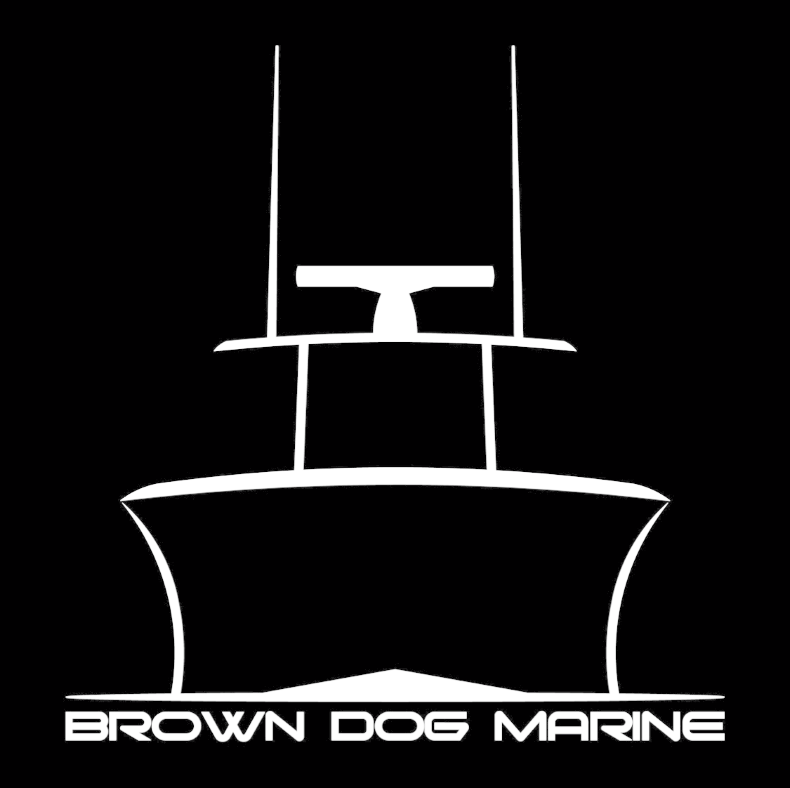Brown dog marine logo